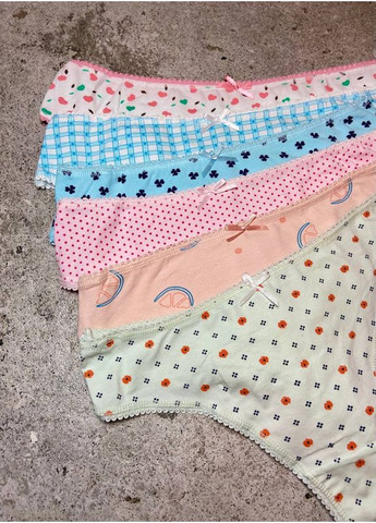 Набір жіночих трусів «Фруктовий мікс» — 10 шт з принтами UOKIN Стрінги (370368931)