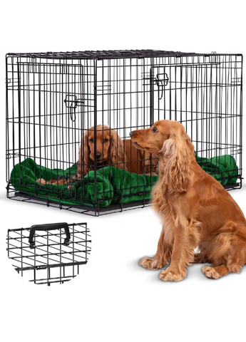 Металева клітка вольєр транспортер для перевезення транспортування тварин собак 91х57х62 см (478253-Prob) Розмір М Unbranded (303455425)
