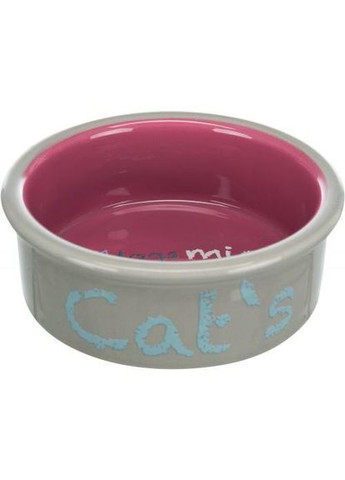 Миска для кошек, двойная на металлической подставке, керамическая, 12 см, 2х300 мл Trixie (362579714)