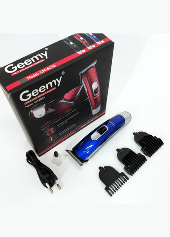 Машинка для стрижки волосся GM-6046, Акумуляторний універсальний тример для стрижки. Колір: синій Gemei (364665630)
