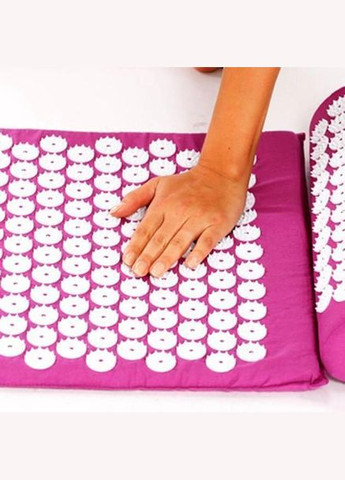 Коврик массажно-акупунктурный с подушкой 63х40см, Розовый Art (290011905)