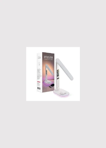 Лампа с беспроводной зарядкой Intelite Desk Lamp 24W WH RGB Wireless Calendar Maxus (397113504)