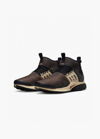 Коричневі кросівки чоловічі air presto mid utility brown dc8751-200 Nike