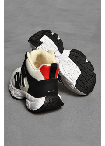 Чорно-білі осінні хайтопи дитячі зима на хутрі чорно-білого кольору Let's Shop
