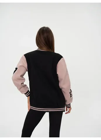 Жіноче бомбер на флісі Бузковий Бузковий S (2613) Pink Daisy бейсбольний на кнопках (407786931)