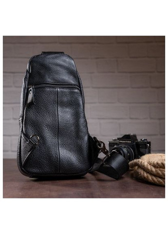 Сумка Из кожи через плечо Черная (14784) Vintage Зі шкіри через плече Чорна (364660151)