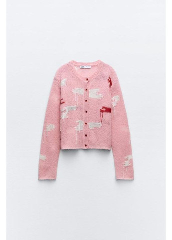 Розовый демисезонный кардиган Zara