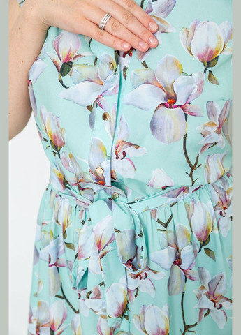 М'ятна сукня з квітковим принтом, колір синьо-рожевий, Ager