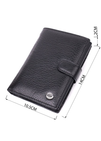 Мужской кожаный бумажник для документов и карт с монетницей черный (sku_22478) No Brand (327820218)