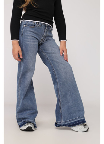 Джинси flare для дівчинки колір синій ЦБ-00279817 Yuki (358497355)