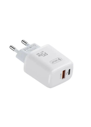 Мережевий зарядний пристрій C-H3 Type C+USB QC3.0 20W Charger White Celebrat (333031784)