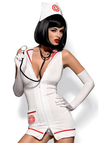 Білий демісезонний костюм доктора зі стетоскопом emergency dress Obsessive