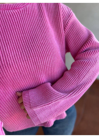 Рожевий демісезонний светр жіночий a-n 875 варка в'язка оверсайз one size No Brand