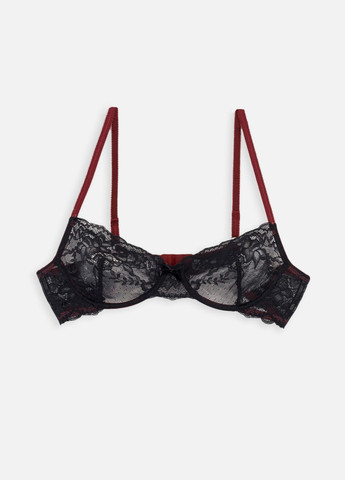 Чорний бюстгальтер жіночий, класичний колір чорний цб-00268275 Lintex мереживо