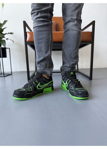 Серые демисезонные кроссовки мужские nike air rubber dunk green strike x off-white найк аир No Brand