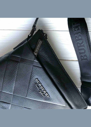 Мужская кожаная сумка мессенджер черная No Brand (329038771)