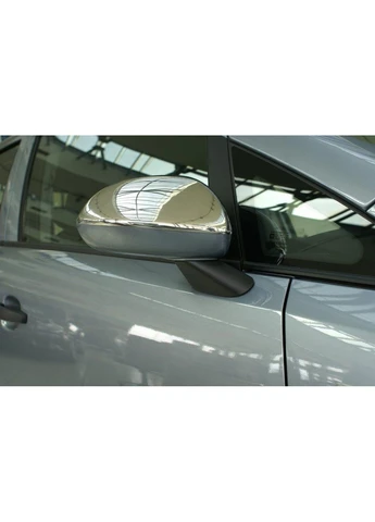 Накладки на зеркала (2 шт., нерж) для Opel Corsa D 2007-2014 гг Omsa (389045775)