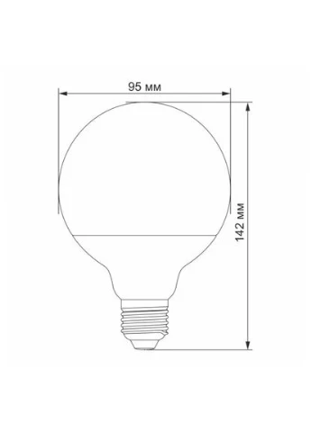 LED лампа G95e 15W E27 4100K Videx (374690715)