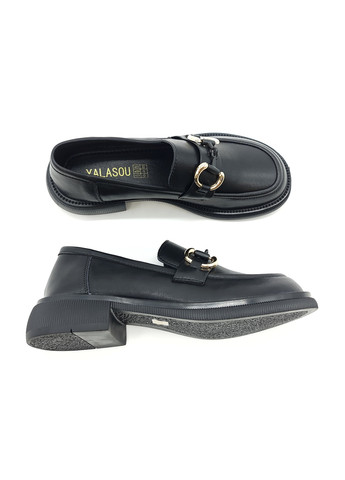 Женские туфли черные кожаные YA-17-3 23 см (р) Yalasou