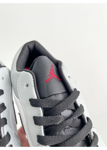 КРОССОВКИ ЖЕНСКИЕ NIKE AIR JORDAN RETRO 1 LOW GREY WHITE BLACK V2 НАЙК АИР ДЖОРДАН No Brand серые демисезоны (367173968)
