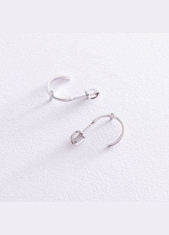 Сережки - пусети Хрестики в білому золоті с07012 Oniks (264025301)