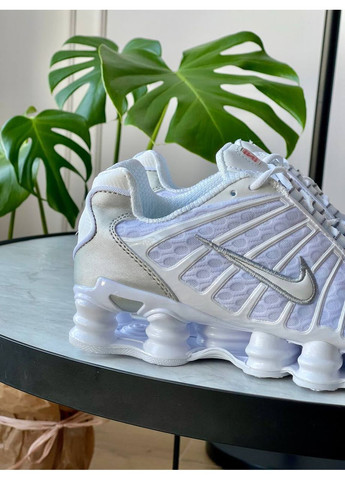 Білі Осінні кросівки чоловічі і жіночі nike shox tl white | найк шокс тл білі No Brand