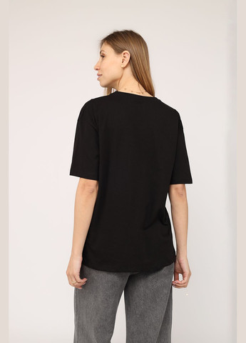 Футболка с коротким рукавом женская цвет черный ЦБ-00274528 MUEZZA - (333298892)