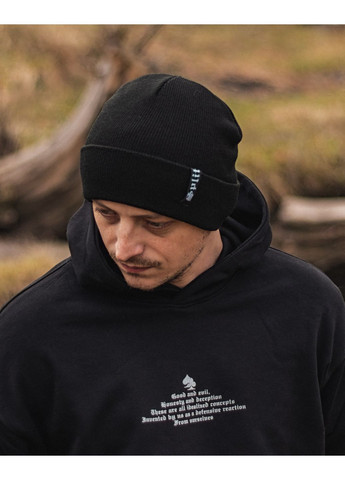 Шапка мужская черного цвета демисезон, зима No Brand (363979549)