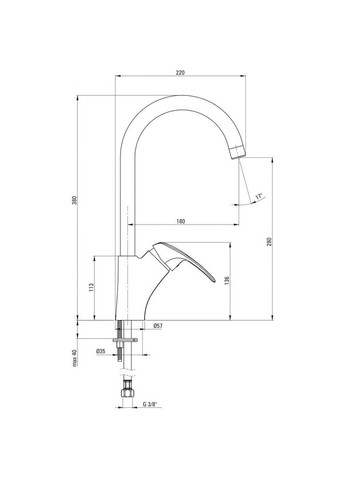 Змішувач для кухонного миття Dalia BED 062M Deante (314973633)