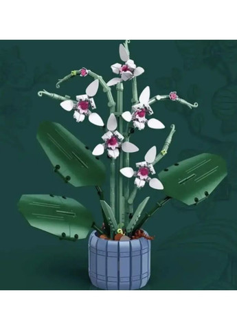 Конструктор 3D Квітка Орхідея, 728 деталей, пластиковий, для розвитку, творчості та декору кімнати No Brand (364191373)