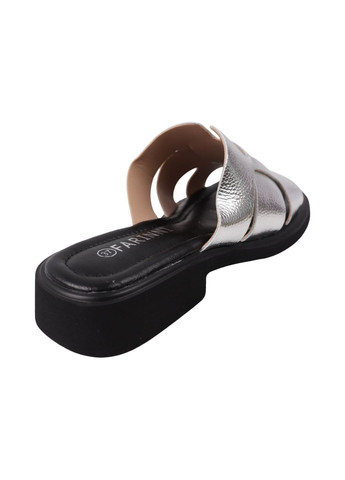 Шльопанці жіночі срібло натуральна шкіра FARINNI 895-25LSHC (333035474)