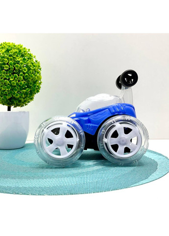 Машинка-перевертень на радіокеруванні музика світло поворот 360 USB зарядне Синя (9802M-1) No Brand (365807448)