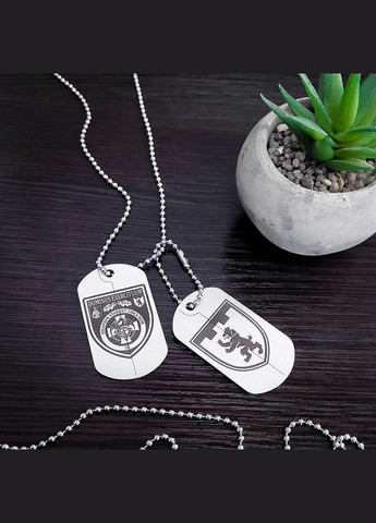 Жетон ВСУ из нержавеющей стали с цепочкой. Жетон ВСУ Степные волки - 59 отдельная мотопехотная бригада Украи No Brand (300369492)