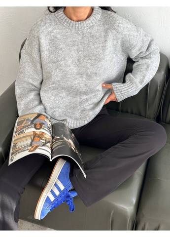 Графітовий демісезонний жіночий светр пуловер No Brand