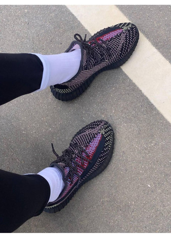 Чорні Осінні кросівки чоловічі adidas yeezy boost 350 v2 holiday адідас ізі буст No Brand
