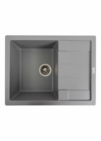Гранитная мойка для кухни INTENSO 6550 матовая Серый металлик Valeso (342069337)