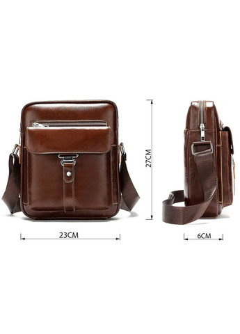 Сумка стильна чоловіча 14829 Коричнева Vintage (366880930)