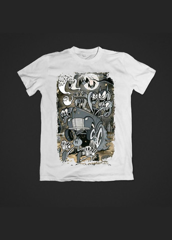 Белая демисезонная футболка youstyle halloween 0287 Gildan