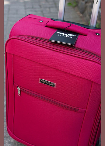 Чемодан тканевый 1701 размер L большой на 2 колесах, цвет черный Wings 1701/2 (338182651)