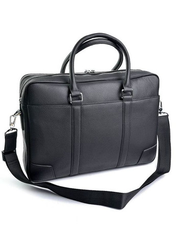 Шкіряна чоловіча сумка-портфель для ноутбука чорна NIUNIU (308040482)