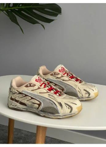 Бежеві кросівки чоловічі демісезон Puma Inhale 'Distressed Pack - Alpine Snow' x A$AP ROCKY | Пума Інхеіл