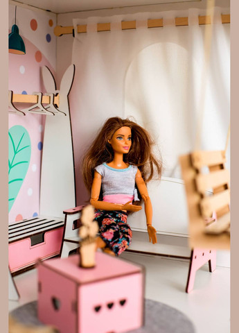 Набор кукольной мебели для Барби "Базовый New" розовый (kmb008new) NestWood (303632958)