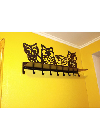 Вішалка металева для одягу з поличкою "Сови" No Brand (368896603)