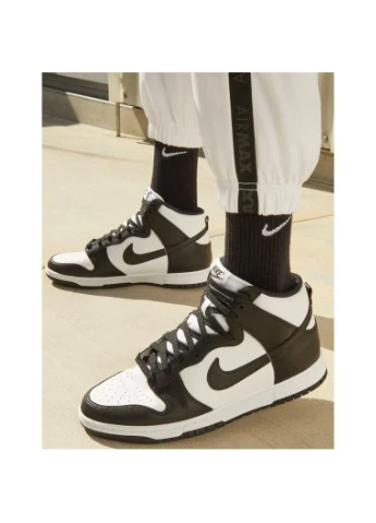 Черные кроссовки черно-белые dd1399-105 Nike DUNK HIGH RETRO