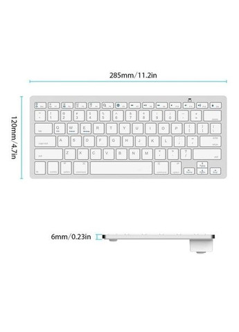 Беспроводная Bluetooth клавиатура Wireless Keyboard X5, 3710, Белая Art (290889106)