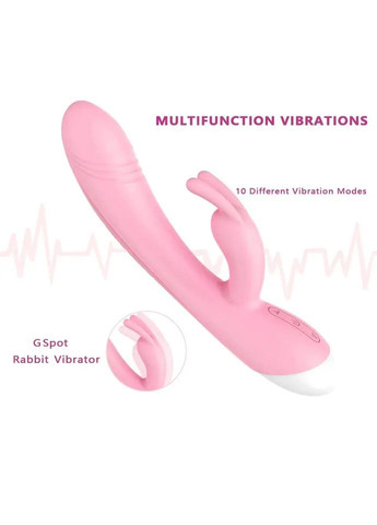 Вибратор-кролик для женщин, мощный стимулятор точки G и женского клитора. розовый No Brand (316553376)