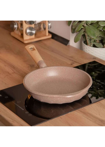 Сковорода алюминиевая MGC с мраморным антипригарным покрытием 22 см, кофейный MGC HP-4-417CO No Brand (358885720)