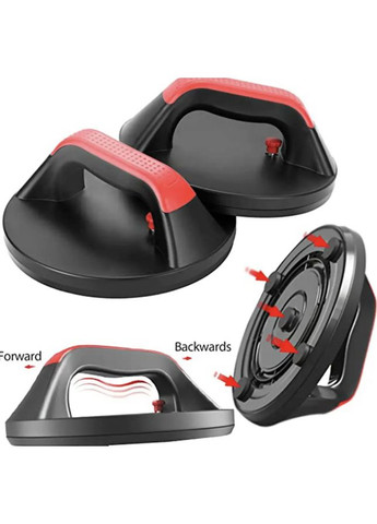 Упоры для отжиманий поворотные 20 х 8 см (красно-черные) No Brand (356116900)