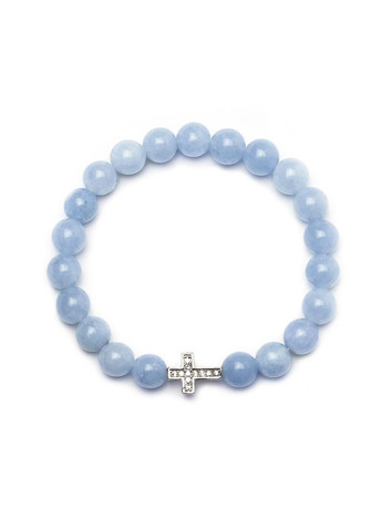 Аквамарин браслет с крестиком 4514 LeBijou (367580381)