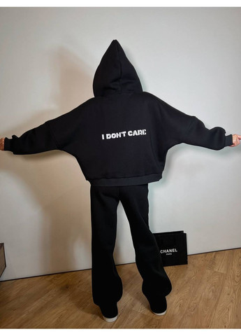 Женский теплый костюм с надписью черного цвета 35430 Fashion (364989391)